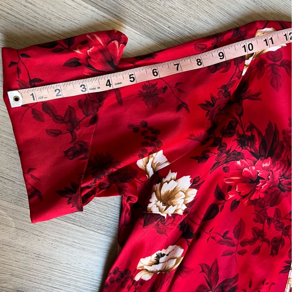 Lady Voluptuous 14 US / 18 UK Estrella Vintage Inspired Red Floral Dress - Picture 13 of 14